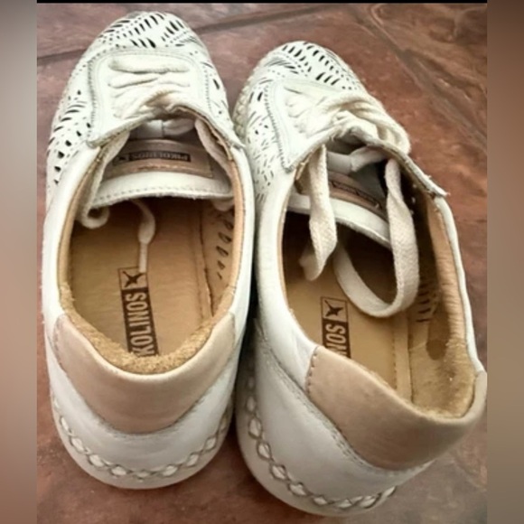 PIKOLINOS Women's Mesina Lace up Nata Cream Lather Shoes Size 7.5-8/38 - Picture 6 of 16